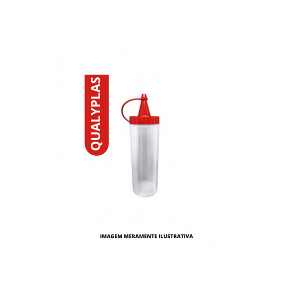 BISNAGA - QUALYPLAS - 250ml VERMELHA - CX100